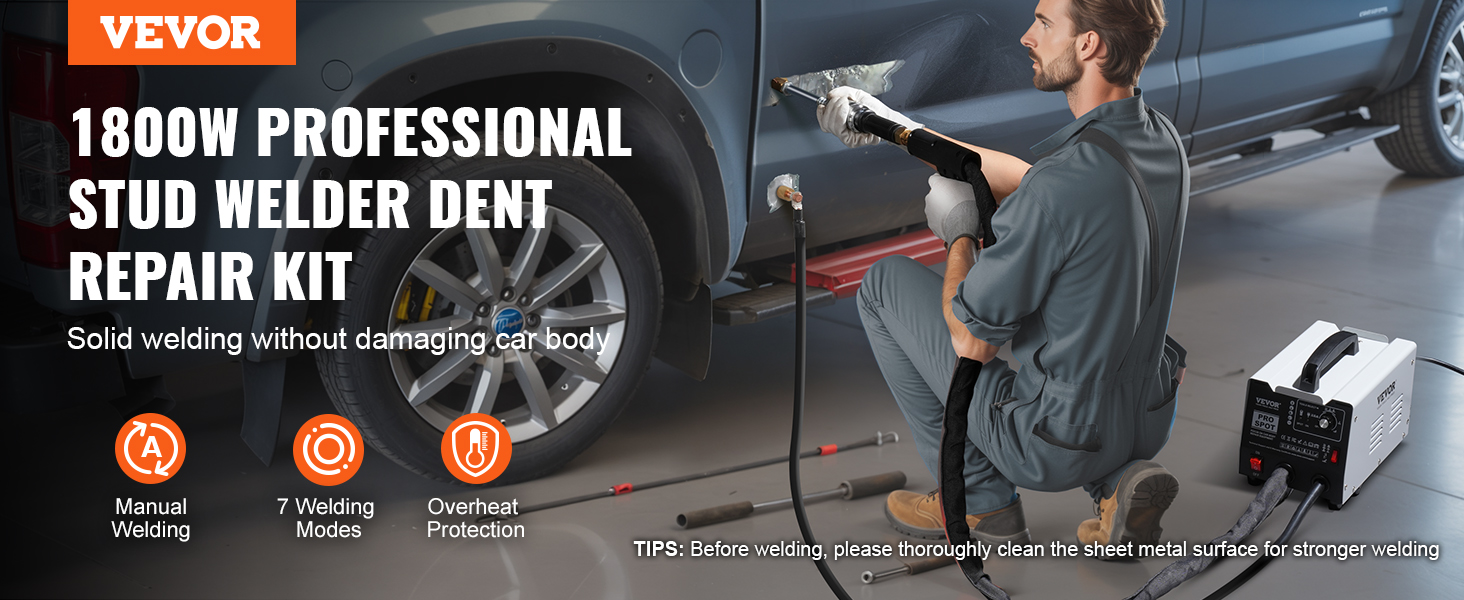 VEVOR Stud Welder Dent Repair Kit, 110V Auto Body Spot