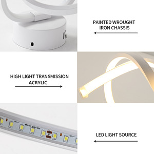 Lampada Da Parete Moderna A LED, 16W, 220V Lampada Da Parete Per Interni Con Personalità Semplice, Applique Da Parete Con Illuminazione Bianca Calda 3500K Per Camera Da Letto, Soggiorno, Corridoio (se 16 dettagli plafoniera