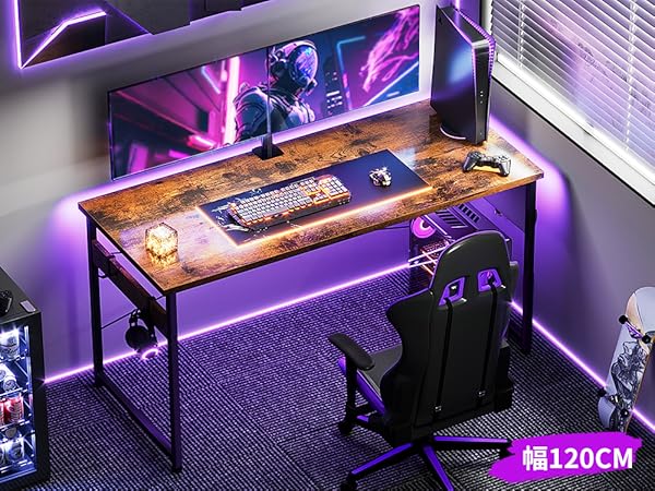 Amazon | KKL ゲーミングデスク パソコンデスク 幅120cm 収納袋