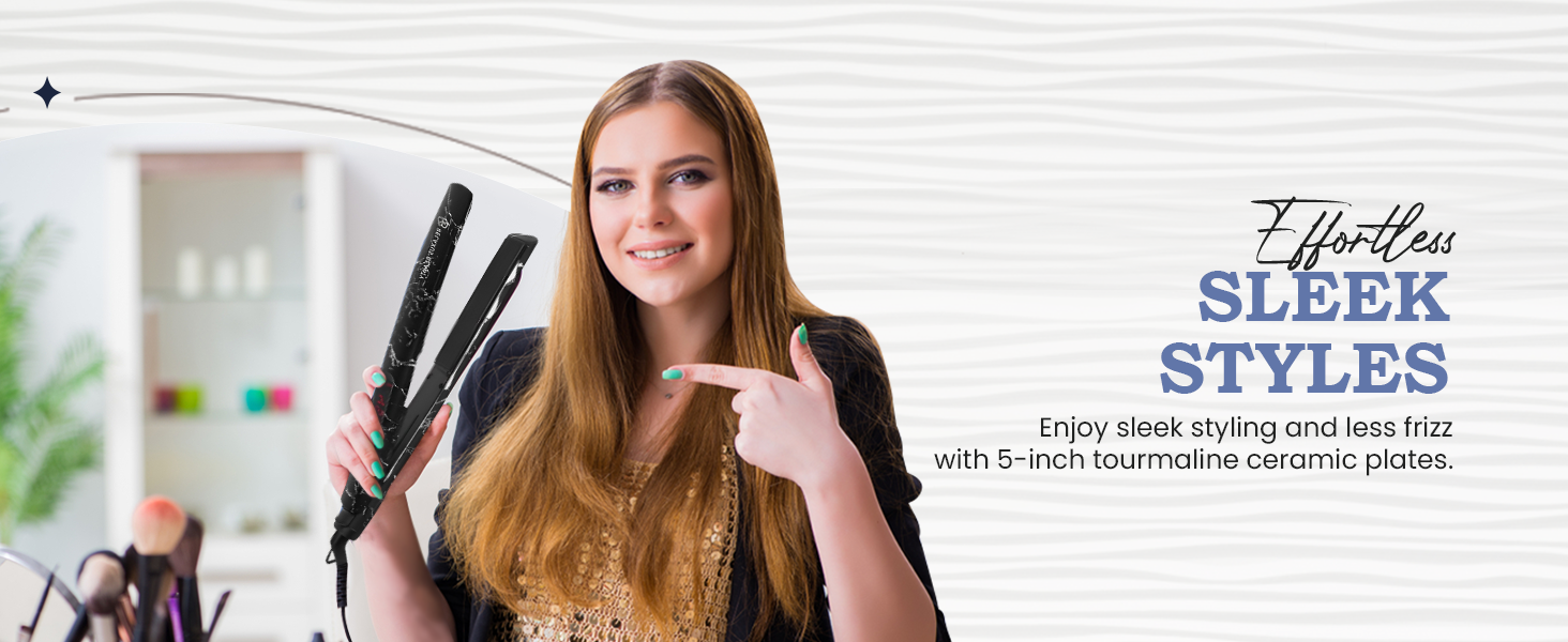 RELAXUS BEAUTY SLZ Analog Limited Hair Straightener with Tourmaline Ceramic Plates