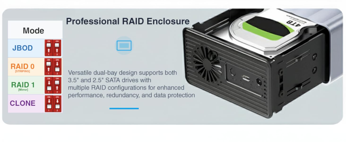 3.5 hdd enclosure, dual bay enclosure, sata enclosure, raid enclosure, external hdd enclosure