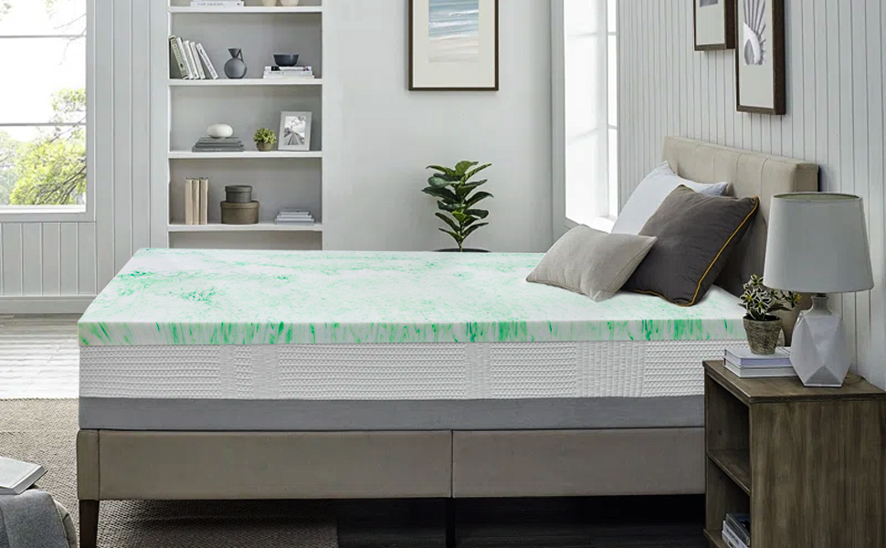 BedsPick 3 Inch Twin XL Memory Foam Mattress Topper,Memory