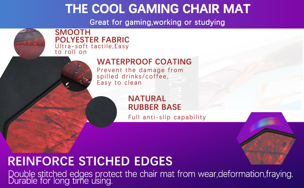 IBETTO 51x51 inches Large Gaming Chair Octagon Carpet