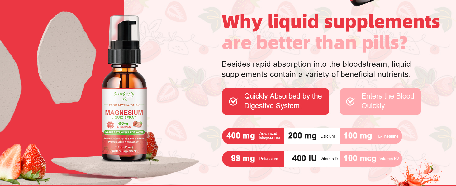 Magnesium glycine liquid spray