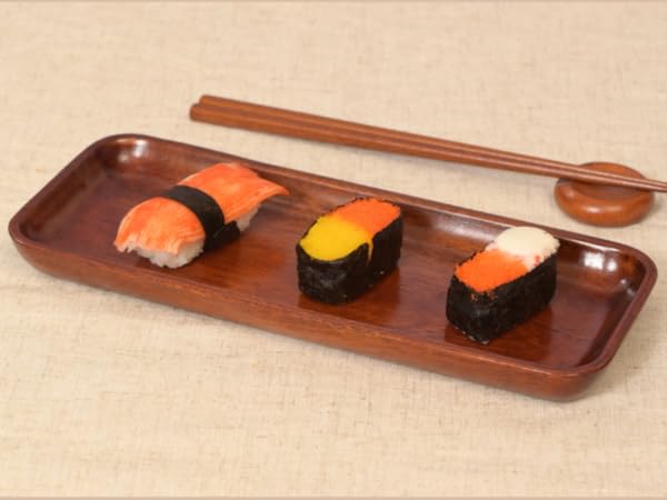 Amazon.co.jp: [徳成] 長皿 プレート (木製漆塗り/25x10cm) 長角