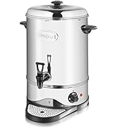 Swan SWU16L Catering Urn with Automatic Temperature Control, Drip Tray, 16L, 2200W, Stainless Steel