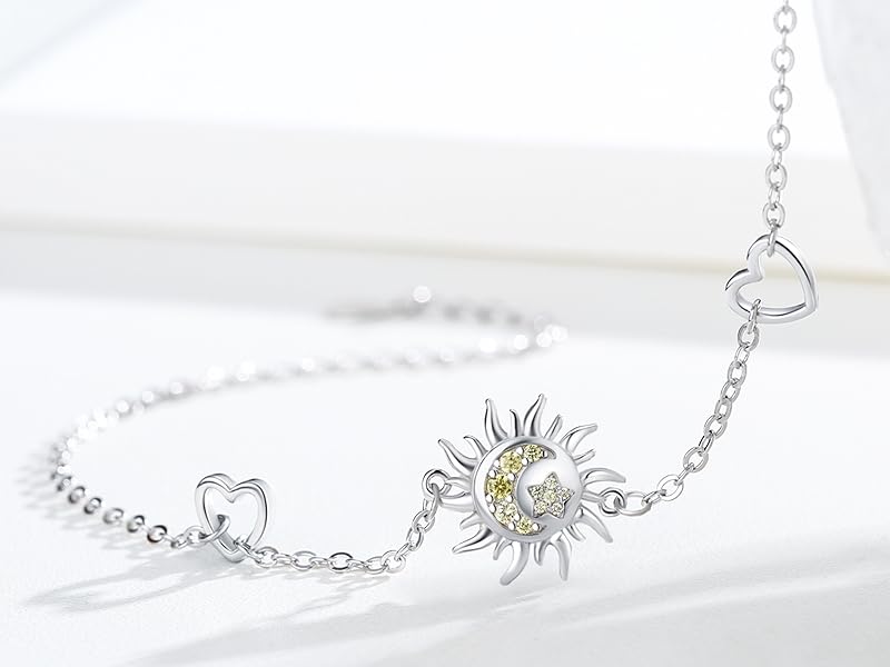 ❤まゆさま❤金龍Bracelet❤ Amazon.com: AXELUNA Love Heart Bracelet 925 Sterling Silver