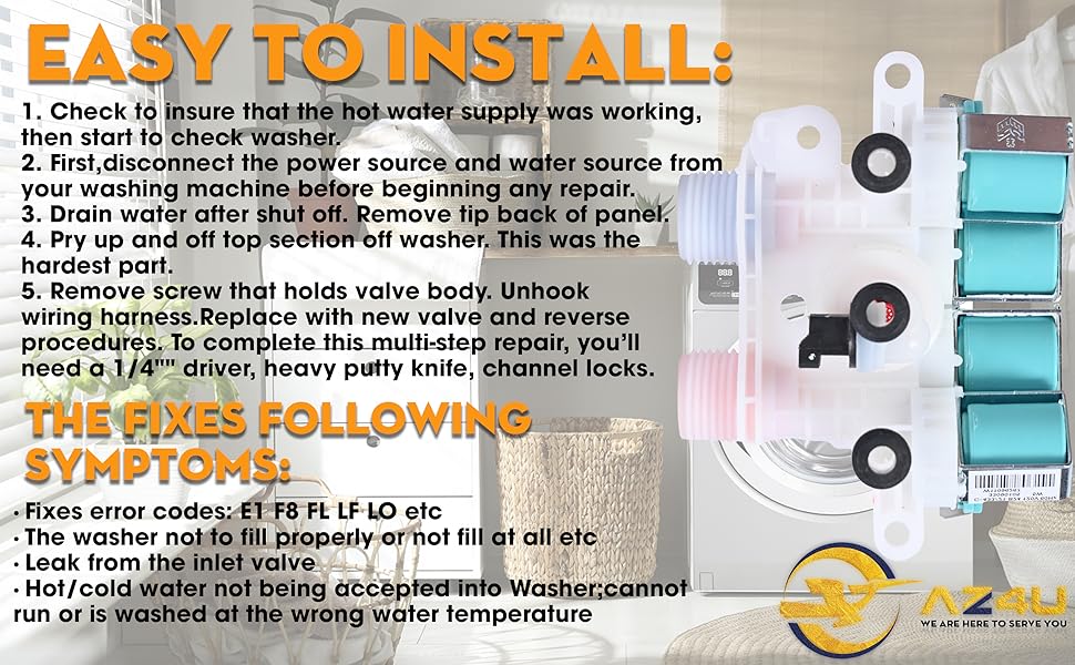 Washer Water Inlet Valve Replaces For Maytag Bravos XL