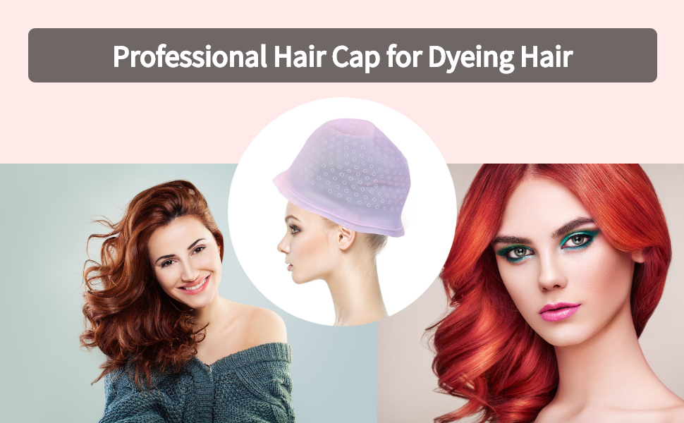 Hair Coloring Cap, Hair Salon Silicone Gel Cap Dye Hair Coloring Cap Highlighting