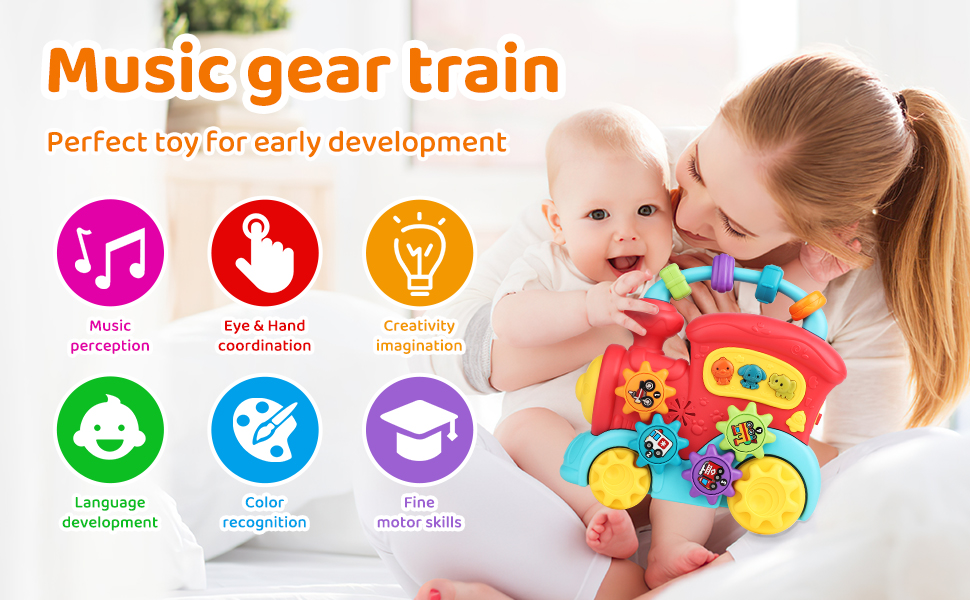 kaliwei Baby Toys for 1 Year Old Boys Girls Gifts with LightMusic Train Crawling Toddler Toys 12+