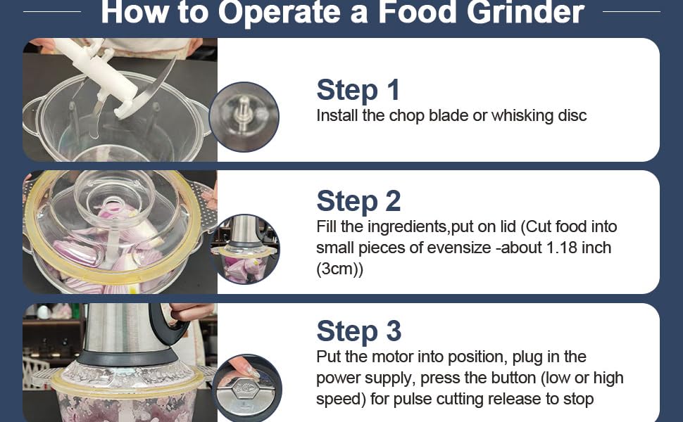 Operation Procedure of Meat Grinder