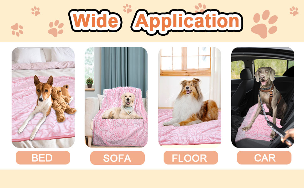 Dog Blankets for Large Dogs, Soft Fleece Dog Blanket Fluffy