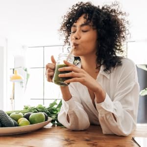 Woman drinking smoothie