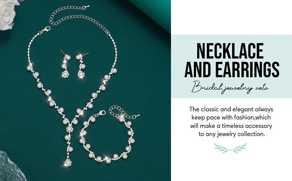 bridal necklace set for wedding silver bridal sets for women necklace wedding jewelry sets women