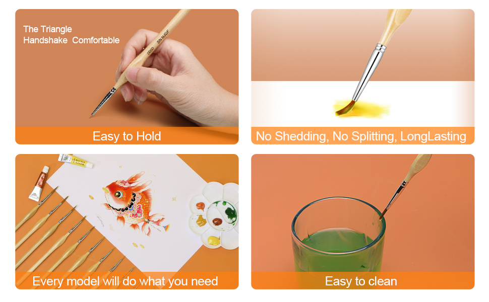 Detail Paint Brushes Set Fine Tip Miniature Brushes for