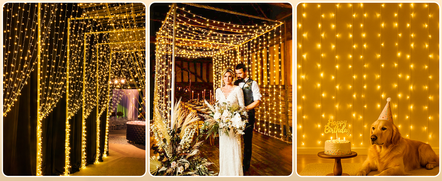 curtain string lights