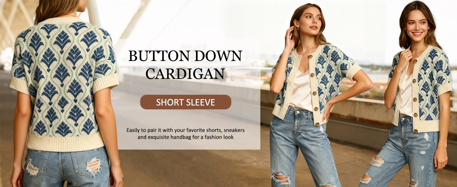 short sleeve cardigan