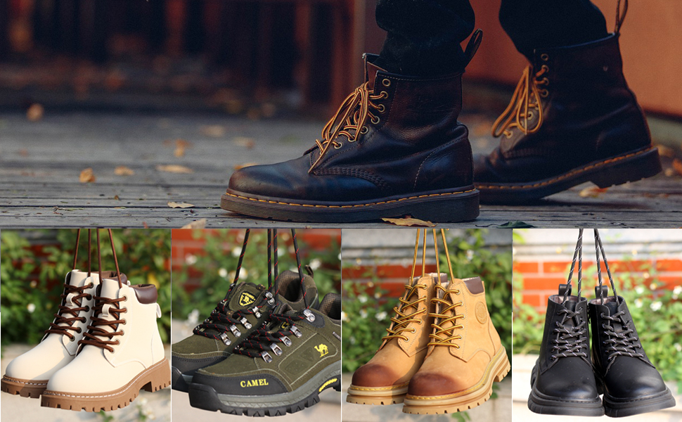 Yusimu Round Strong Boot Shoe Laces,Premium Heavy Duty 4.5mm Thick