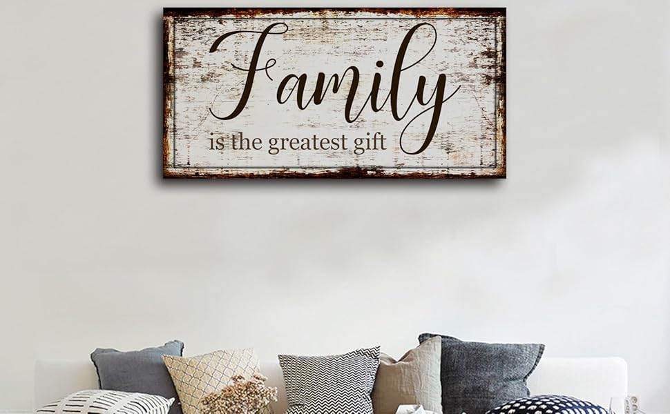 Family Canvas Wall Art for Living Room