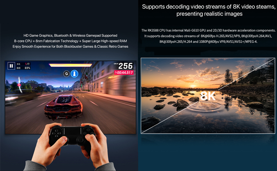 NanoPC-T6 Mini Router Support Wireless Gamepad and 8K Video Steams