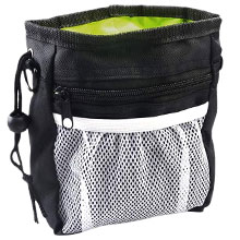 Andiker Dog Treat Pouch, All-In-1 Lightweight Training Bag for Pets with Training Clicker and Eco-friendly Biodegradable Pet Poop Bags Large Capacity Food Storage Water-resistant Reflective (black) 17 Pet Treat Bag