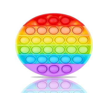 push pop up fidget rainbow stress ball it circle square octagon spinner cat penguin fish whale