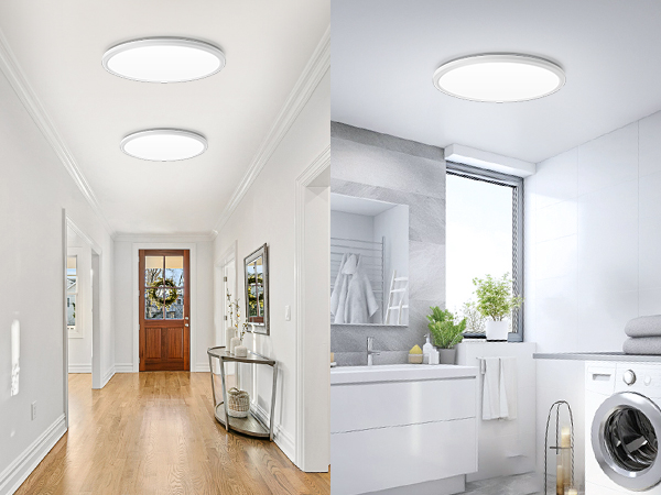Brightever LED Flush Mount Ceiling Light, 12 Inch 24W Ultra