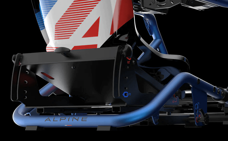 展示品Trak racer TRXシムレーシングコックピット Trak Racer ALPINE BLACK RACING TRX 2023 アルピーヌレーシング