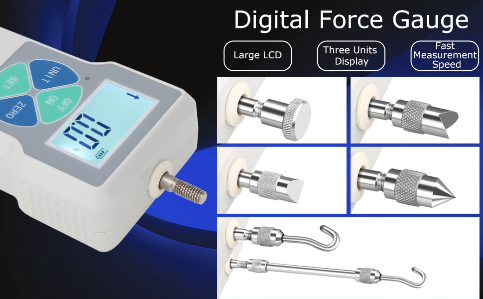 SF500 Force Gauge Digital Force Gauge Push and Pull Tester, 500N 100