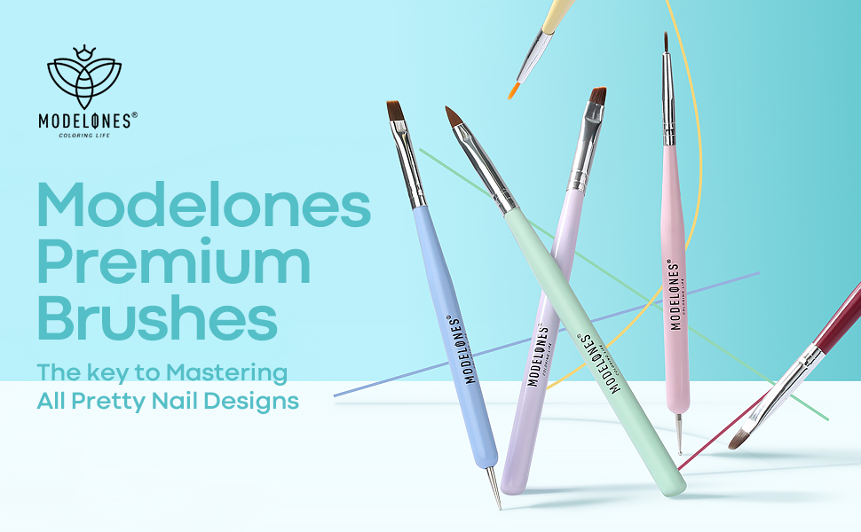 Modelones Nail Art Brushes Set, Nail Art Design Pen Painting Tools with