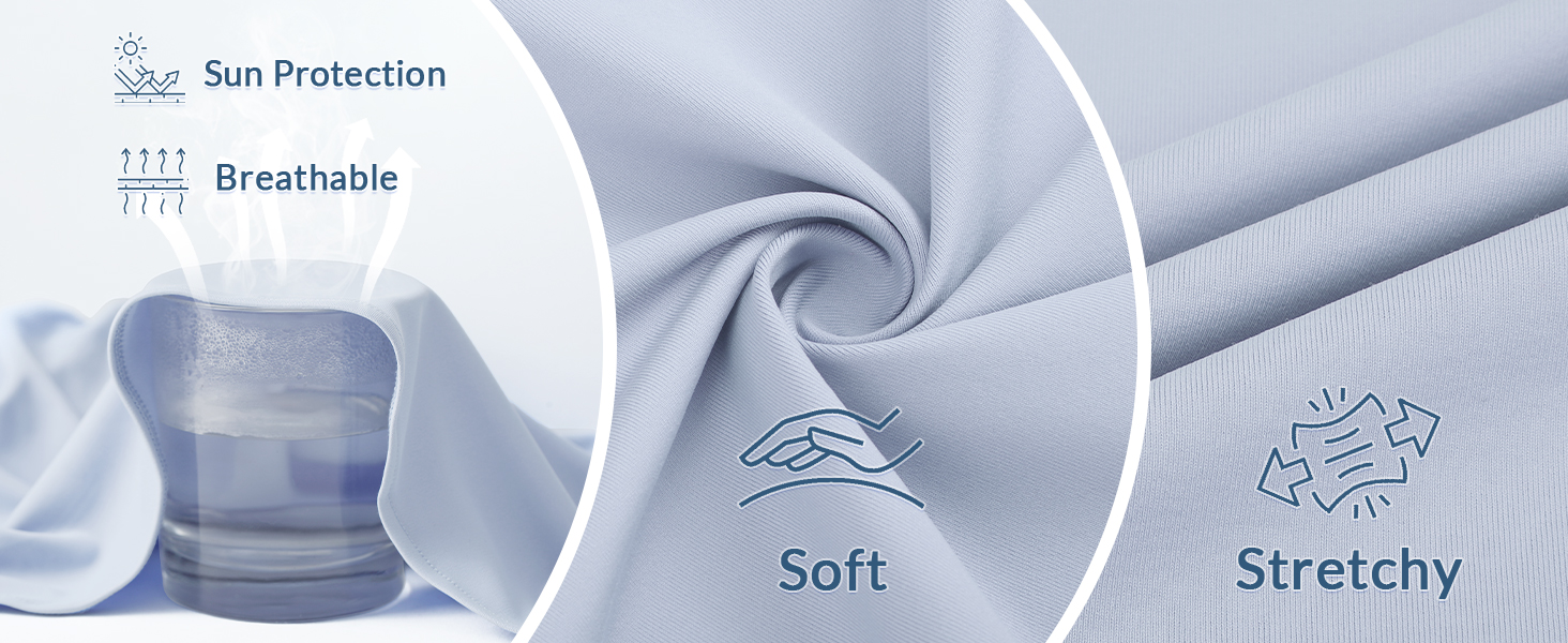 soft fabric sun protection breathable stretchy 