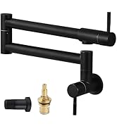 Cinwiny Pot Filler Faucet Wall Mounted Folding Stretchable Kitchen Sink Water Tap with Double Joi...