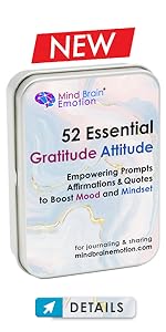 52 essential gratitude attitude prompts affirmations boost mood mindset mind brain parenting cards