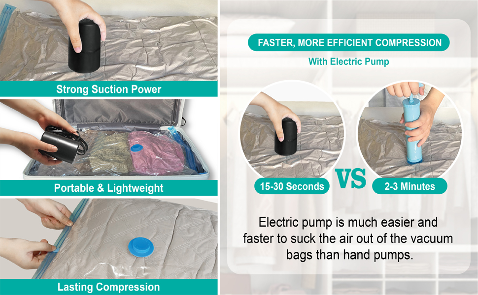 travel vacuum storage bags vacuum seal bags with pump