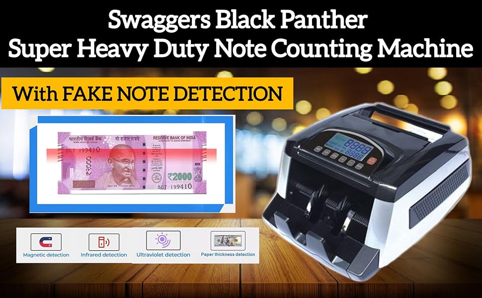 Swaggers Money Counting Machine with Manual Value Feature and Fake Note