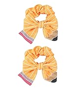 Back to School Hair Tie Pencil Hair Bow Scrunchies for Women Ponytail Holder for Thick Thin Hair ...