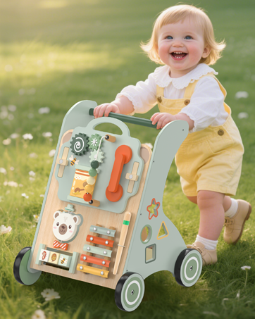 Wooden baby  push walker