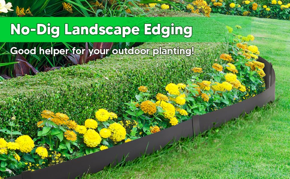 TMEE Landscape Edging Garden Lawn Edging Border 46 inch