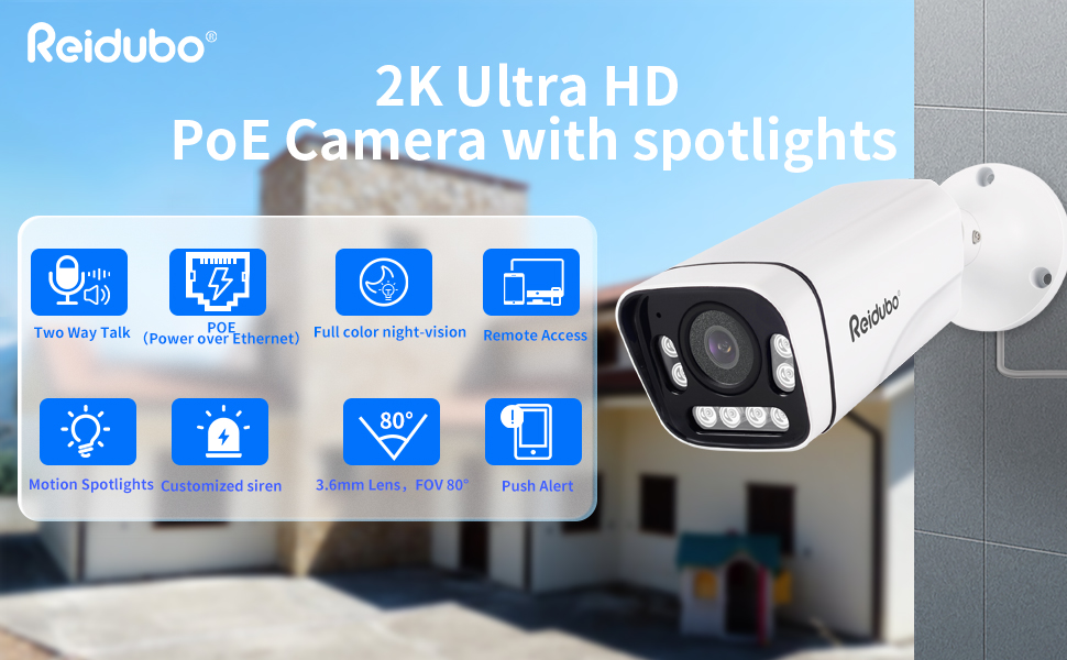 2K bullet poe camera