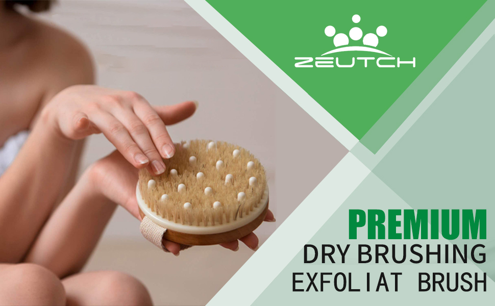 Dry brushing body brush