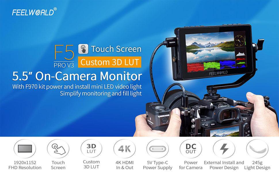 Amazon.com : FEELWORLD F5 Pro V4 6 Inch Touch Screen DSLR