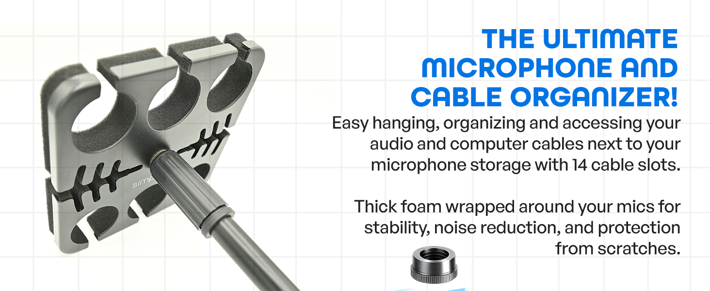 the ultimate microphone and cable organizer for your mic stand
