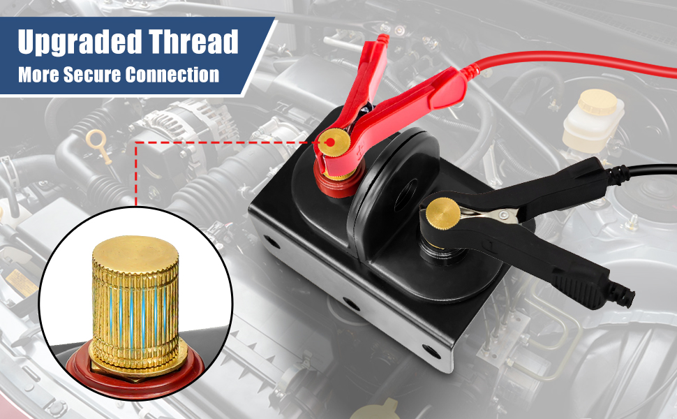 Remote Battery Terminals with Mounting Bracket and Cables