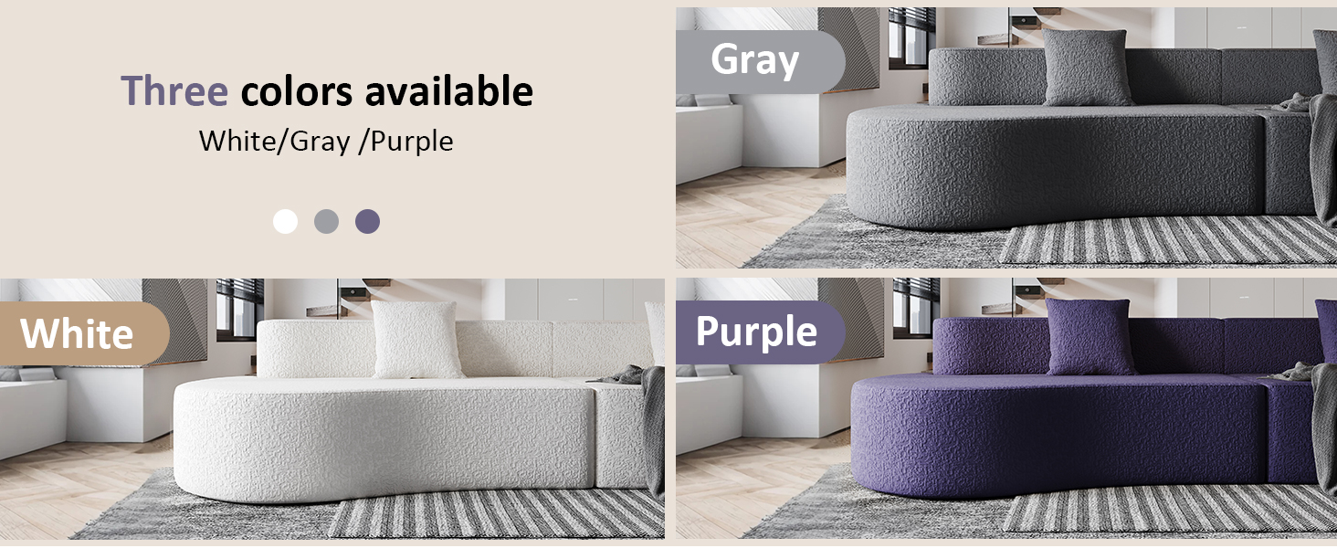 Modern Sectional Curved Couch