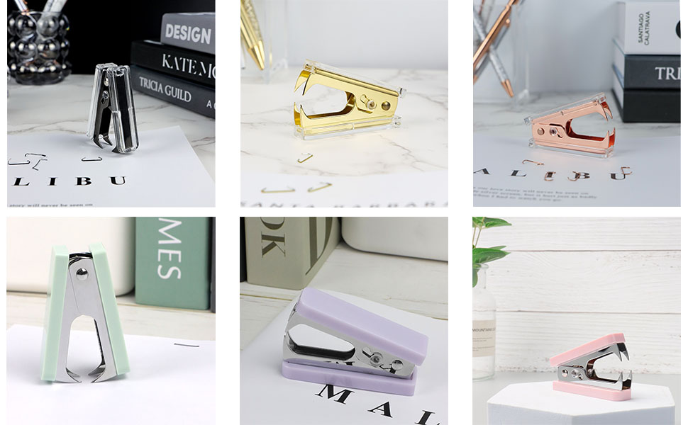 2 Pack Staple Remover Pink Staples Puller Tool Metal Jaws