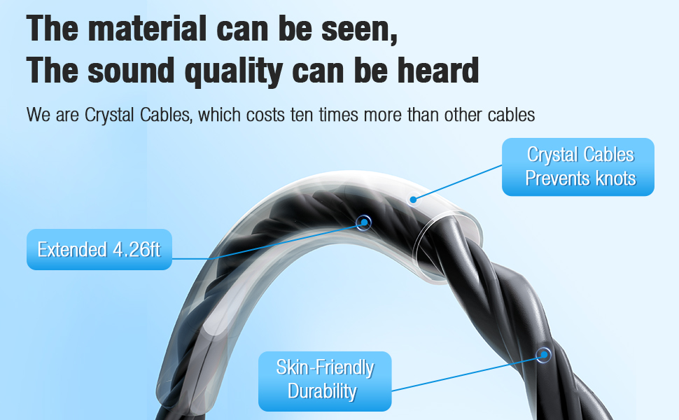 High Quality Crystal Cables-6.56ft extra-long crystal cable