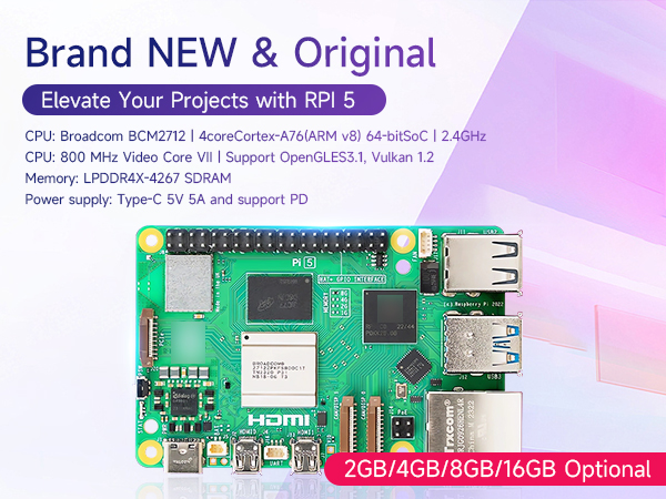 Amazon.com: Raspberry Pi 5 4GB RAM Single Board Computer