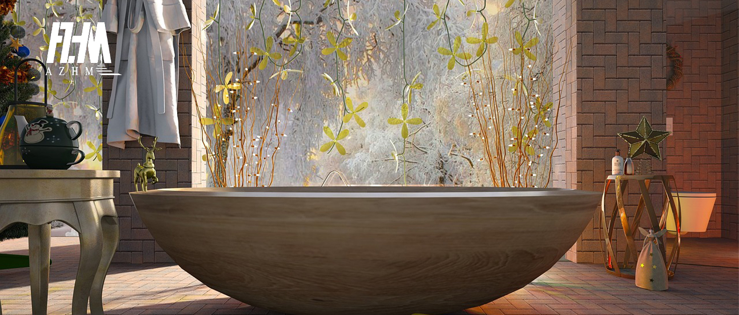 AZHM Shower Curtain Sets With Rugs And Accessories 4 Pcs Bathroom Decoration