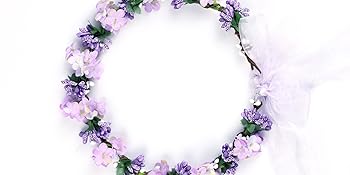 purple flower crown