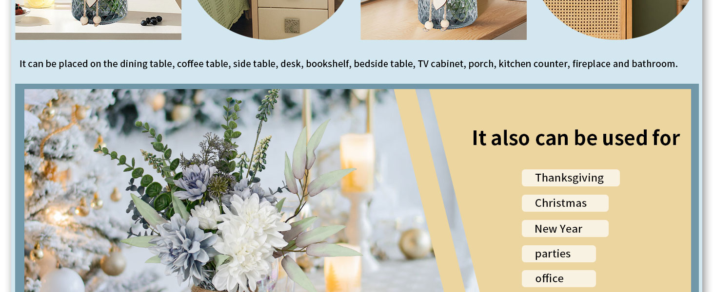 Faux Flowers in Vase,Artificial Flowers in Vase,